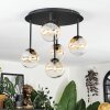 Chehalis Plafonnier, Boule lumineuse Ambre, Clair, 5 lumières