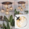 Chehalis Plafonnier, Boule lumineuse Ambre, Clair, 5 lumières