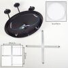 Chehalis Plafonnier, Boule lumineuse Blanc, 5 lumières