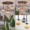Chehalis Plafonnier, Boule lumineuse Ambre, Fumé, 5 lumières