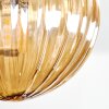 Chehalis Plafonnier, Boule lumineuse Ambre, Fumé, 5 lumières