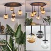 Chehalis Plafonnier, Boule lumineuse Ambre, Clair, Fumé, 5 lumières