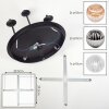 Chehalis Plafonnier, Boule lumineuse Ambre, Clair, Fumé, 5 lumières