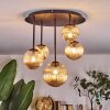 Chehalis Plafonnier, Boule lumineuse Ambre, 5 lumières
