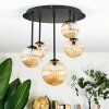 Chehalis Plafonnier, Boule lumineuse Ambre, 5 lumières