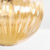 Chehalis Plafonnier, Boule lumineuse Ambre, Chrome, Fumé, 5 lumières