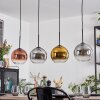 Koyoto Suspension, Boule lumineuse, Suspension Or, Clair, Cuivré, Fumé, 4 lumières