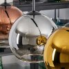 Koyoto Suspension, Boule lumineuse, Suspension Or, Clair, Cuivré, Fumé, 4 lumières