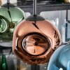 Ripoll Suspension, Boule lumineuse, Suspension Bleu, Vert, Cuivré, 4 lumières