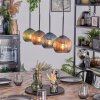 Koyoto Suspension, Boule lumineuse, Suspension Bleu, Vert, Cuivré, 4 lumières