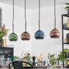Koyoto Suspension, Boule lumineuse, Suspension Bleu, Vert, Cuivré, 4 lumières