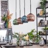 Koyoto Suspension, Boule lumineuse, Suspension Bleu, Vert, Cuivré, 4 lumières