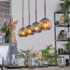 Koyoto Suspension, Boule lumineuse, Suspension Bleu, Vert, Cuivré, 4 lumières
