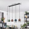 Koyoto Suspension, Boule lumineuse, Suspension Bleu, Vert, Cuivré, 4 lumières