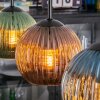 Koyoto Suspension, Boule lumineuse, Suspension Bleu, Vert, Cuivré, 4 lumières