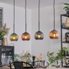 Koyoto Suspension, Boule lumineuse, Suspension Bleu, Vert, Cuivré, 4 lumières
