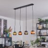 Koyoto Suspension, Boule lumineuse, Suspension Bleu, Vert, Cuivré, 4 lumières