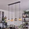 Ripoll Suspension, Boule lumineuse, Suspension Ambre, Clair, Fumé, 4 lumières