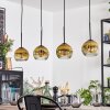 Ripoll Suspension, Boule lumineuse, Suspension Or, Clair, 4 lumières