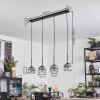 Ripoll Suspension, Boule lumineuse, Suspension Chrome, Clair, Fumé, 4 lumières