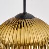 Koyoto Suspension, Boule lumineuse, Suspension grappe Chrome, Or, Clair, Cuivré, Fumé, 5 lumières