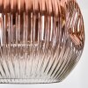 Koyoto Suspension, Boule lumineuse, Suspension grappe Chrome, Or, Clair, Cuivré, Fumé, 5 lumières