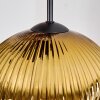 Koyoto Suspension, Boule lumineuse, Suspension grappe Chrome, Or, Clair, Cuivré, Fumé, 5 lumières