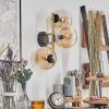 Gastor Boule lumineuse, Applique murale 42 cm Or, Noir, 3 lumières