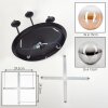 Chehalis Plafonnier, Boule lumineuse Ambre, Clair, Fumé, 5 lumières