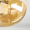 Chehalis Plafonnier, Boule lumineuse 39.5 cm Ambre, Fumé, 5 lumières