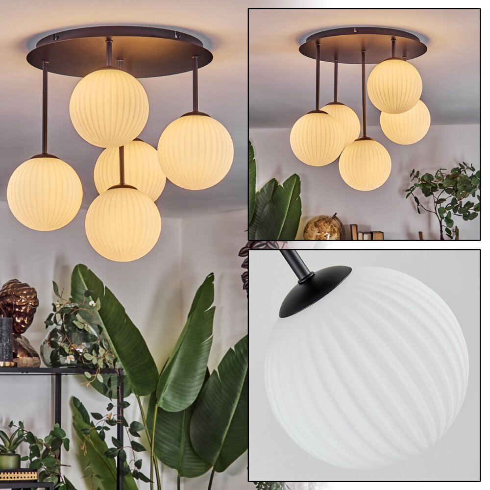 Chehalis Plafonnier, Boule lumineuse Blanc, 5 lumières main product photo