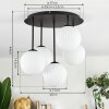 Chehalis Plafonnier, Boule lumineuse Blanc, 5 lumières