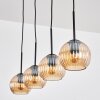 Koyoto Suspension, Boule lumineuse, Suspension Ambre, 4 lumières