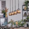 Ripoll Suspension, Boule lumineuse, Suspension Chrome, Fumé, 4 lumières
