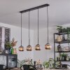 Ripoll Suspension, Boule lumineuse, Suspension Chrome, Fumé, 4 lumières