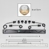 Ripoll Suspension, Boule lumineuse, Suspension Ambre, Clair, 4 lumières
