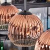 Ripoll Suspension, Boule lumineuse, Suspension Clair, Cuivré, 4 lumières