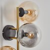 Gastor Boule lumineuse, Applique murale Or, Noir, 3 lumières