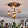 Chehalis Plafonnier, Boule lumineuse 42.5 cm Ambre, 5 lumières
