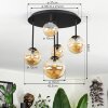 Chehalis Plafonnier, Boule lumineuse 42.5 cm Ambre, 5 lumières