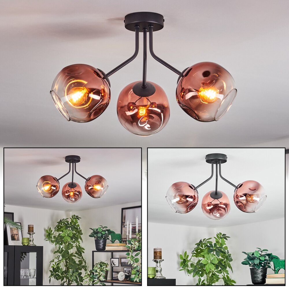 Ripoll Plafonnier, Boule lumineuse Clair, Cuivré, 3 lumières main product photo