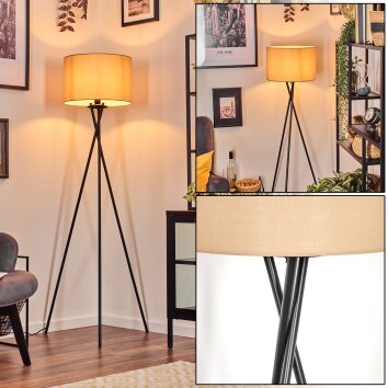 Soungou Lampadaire Noir, 1 lumière