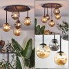 Chehalis Plafonnier, Boule lumineuse Ambre, Fumé, 5 lumières
