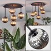 Chehalis Plafonnier, Boule lumineuse Fumé, 5 lumières