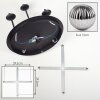 Chehalis Plafonnier, Boule lumineuse Fumé, 5 lumières