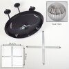 Chehalis Plafonnier, Boule lumineuse Fumé, 5 lumières