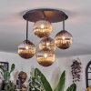 Chehalis Plafonnier, Boule lumineuse Fumé, 5 lumières