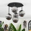 Chehalis Plafonnier, Boule lumineuse Fumé, 5 lumières