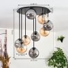Gastor Plafonnier, Boule lumineuse Ambre, Fumé, 9 lumières