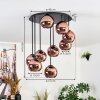 Koyoto Plafonnier, Boule lumineuse Cuivré, 9 lumières